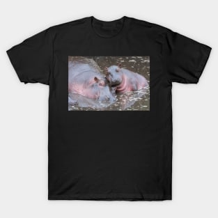 Baby Hippo with mother T-Shirt